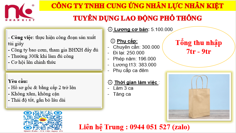 TUYỂN King88 Nhà cái trực tuyến tốt nhất hiện nay PHỔ THÔNG LÀM VIỆC TẠI BAO BÌ GIẤY