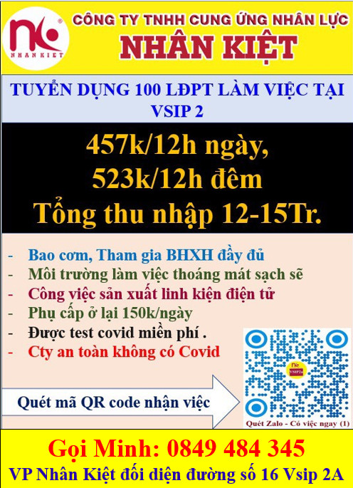 Nhà Cái Cá Cược Uy Tín 【King88 Vina】 tuyển dụng 150 LĐPT Kinh 88 khuyến mãi hấp dẫn nhất tại đường 16 VSIP 2A