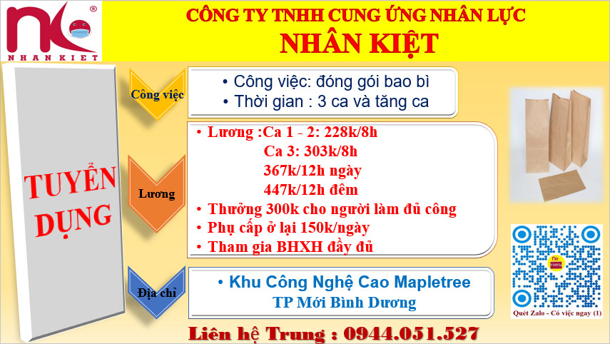 Nhà cái 88 King88 TUYỂN 100 LĐPT LÀM ĐÓNG GÓI
