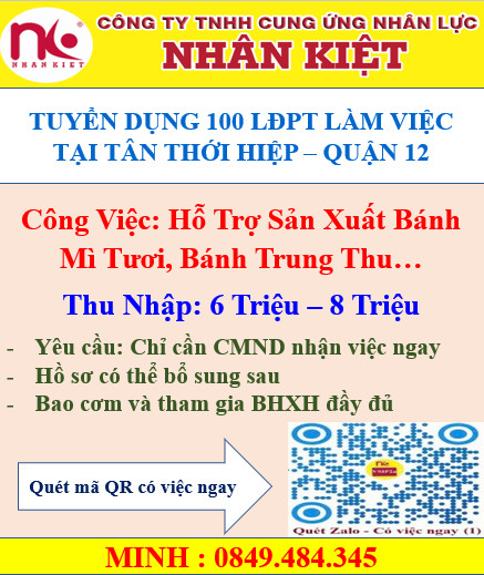 Nhà cái 88 King88 TUYỂN DỤNG 100 LĐPT LÀM VIỆC TẠI TÂN THỚI HIỆP - QUẬN 12