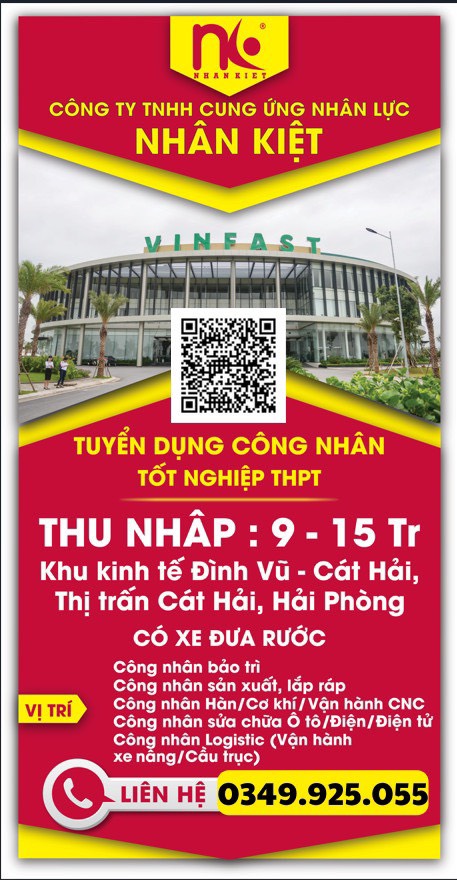 King88 Đăng Ký + 888k CẦN TUYỂN 1000 LĐPT LÀM VIỆC TẠI NHÀ MÁY VINFAST HẢI PHÒNG