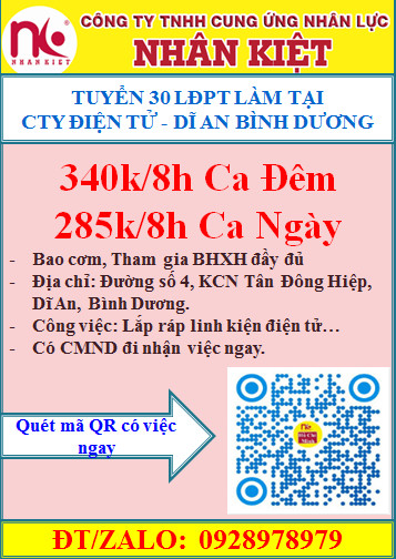 Tuyển N/V Lắp Ráp, Kiểm Hàng Điện Tử - Tivi