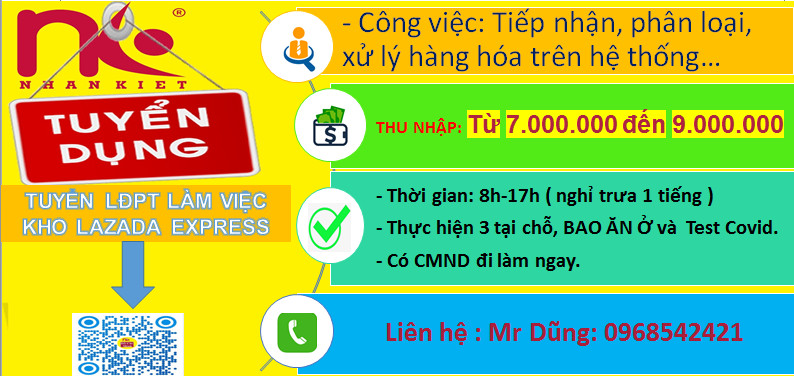 TUYỂN DỤNG 50 LĐPT LÀM TẠI TÂN BÌNH