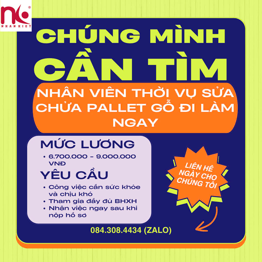 TRUNG TÂM Nhà cái 88 King88 CẦN TUYỂN THỜI VỤ SỬA CHỬA PALLET GỖ