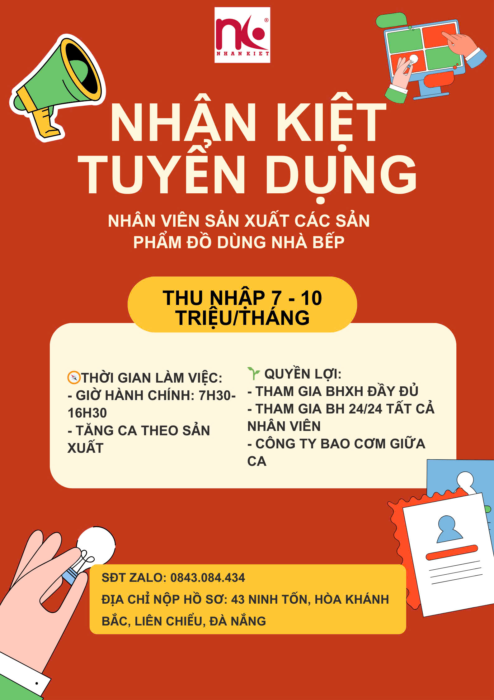 King88 Đăng Ký + 888k - TUYỂN DỤNG NHÂN VIÊN SẢN XUẤT CÁC SẢN PHẨM ĐỒ DÙNG NHÀ BẾP.