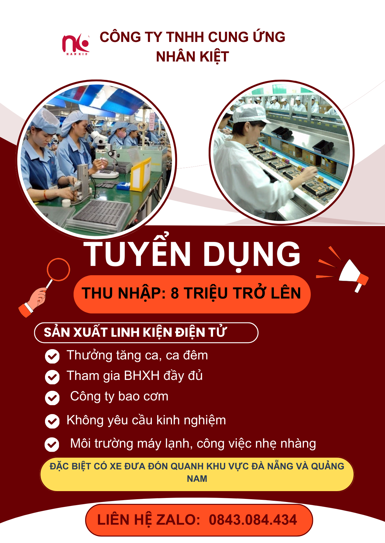 King88 Đăng Ký + 888k CẦN TUYỂN NHÂN VIÊN SẢN XUẤT LINH KIỆN ĐIỆN TỬ
