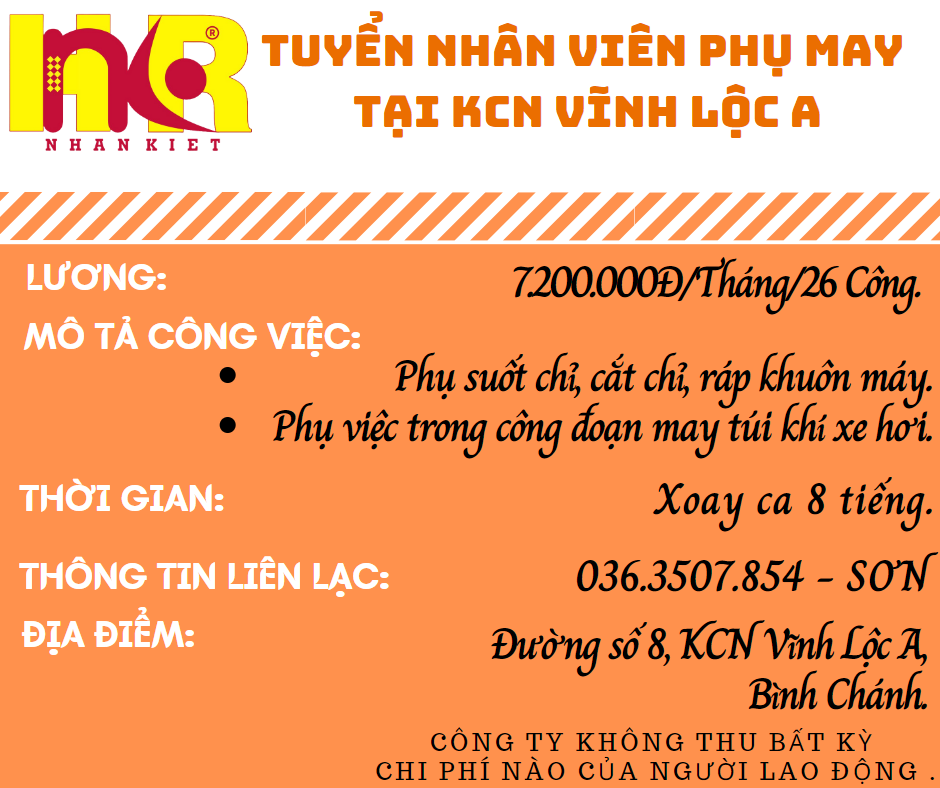 CUNG ỨNG Nhà cái 88 King88 TUYỂN NHÂN VIÊN MAY KCN VĨNH LỘC