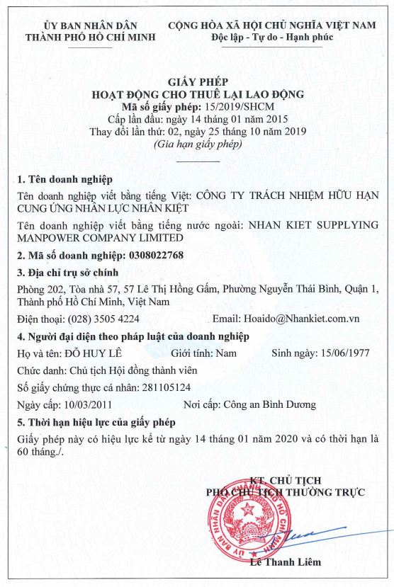 Giấy Phép Cho Thuê lại Lao Động Nhà Cái Cá Cược Uy Tín 【King88 Vina】